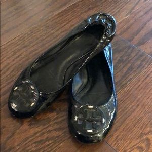 Tory Burch Black Patent Leather Ballet Flats